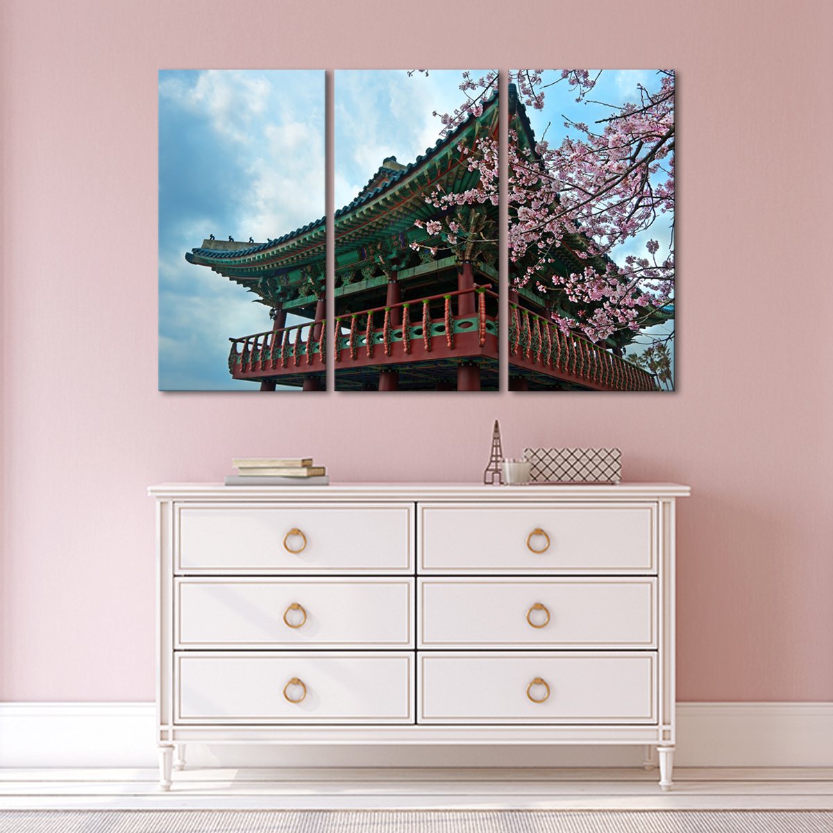Sakura in Korea Multi Panel Canvas Wall Art