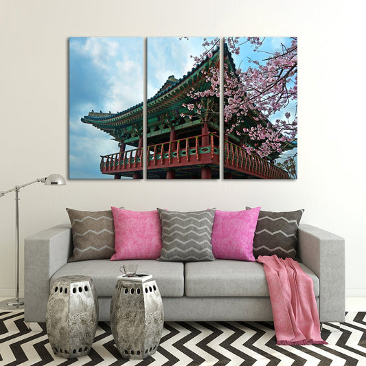 Sakura in Korea Multi Panel Canvas Wall Art