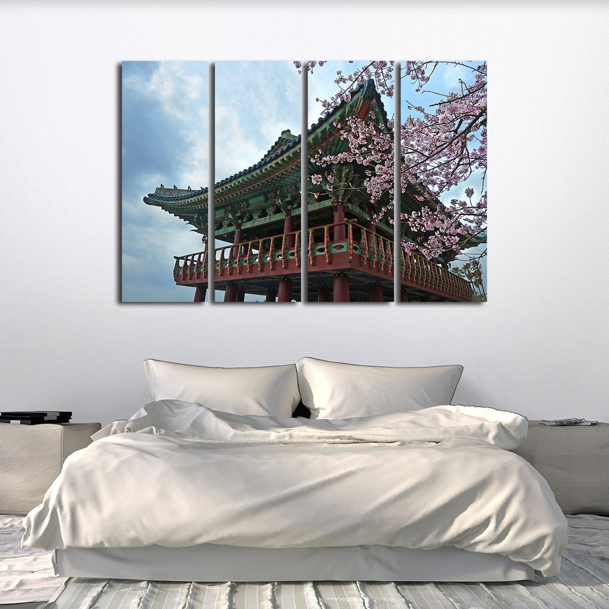 Sakura in Korea Multi Panel Canvas Wall Art