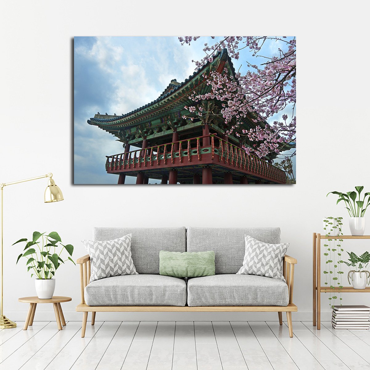 Sakura in Korea Multi Panel Canvas Wall Art