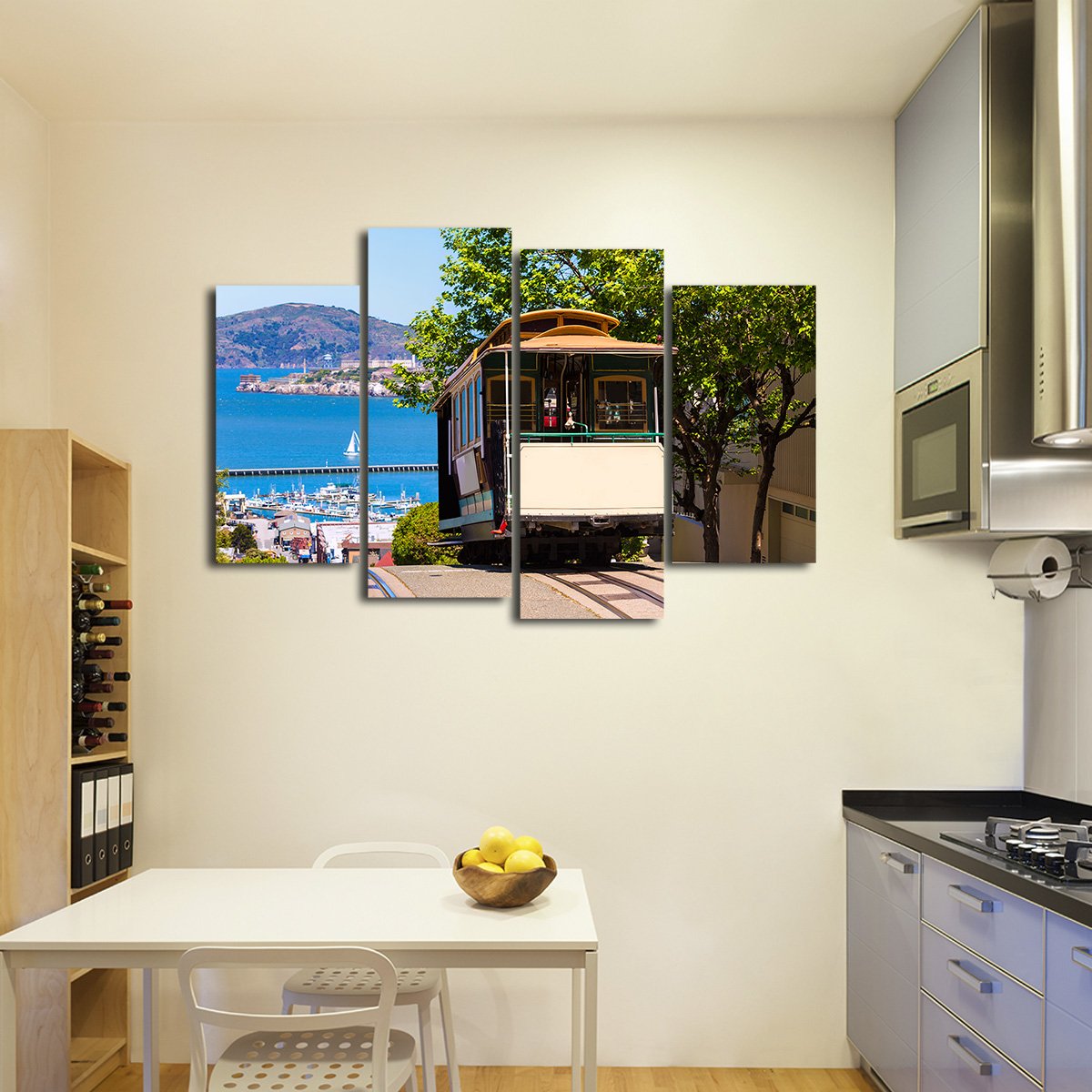 San Francisco Cable Car Multi Panel Canvas Wall Art