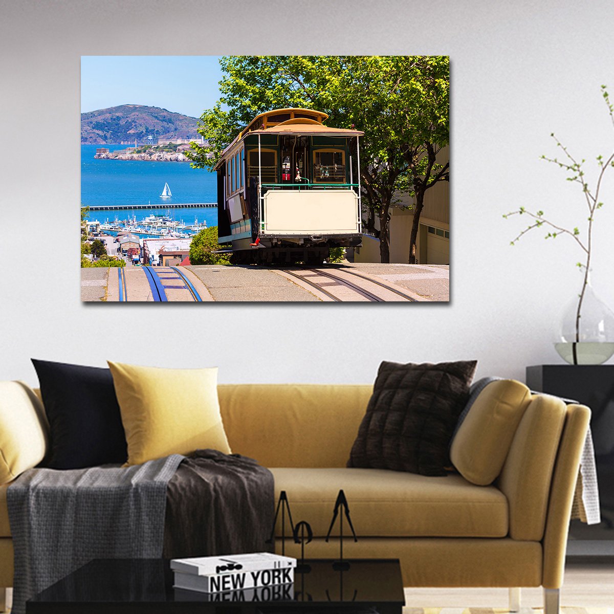 San Francisco Cable Car Multi Panel Canvas Wall Art
