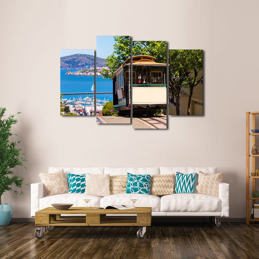 San Francisco Cable Car Multi Panel Canvas Wall Art