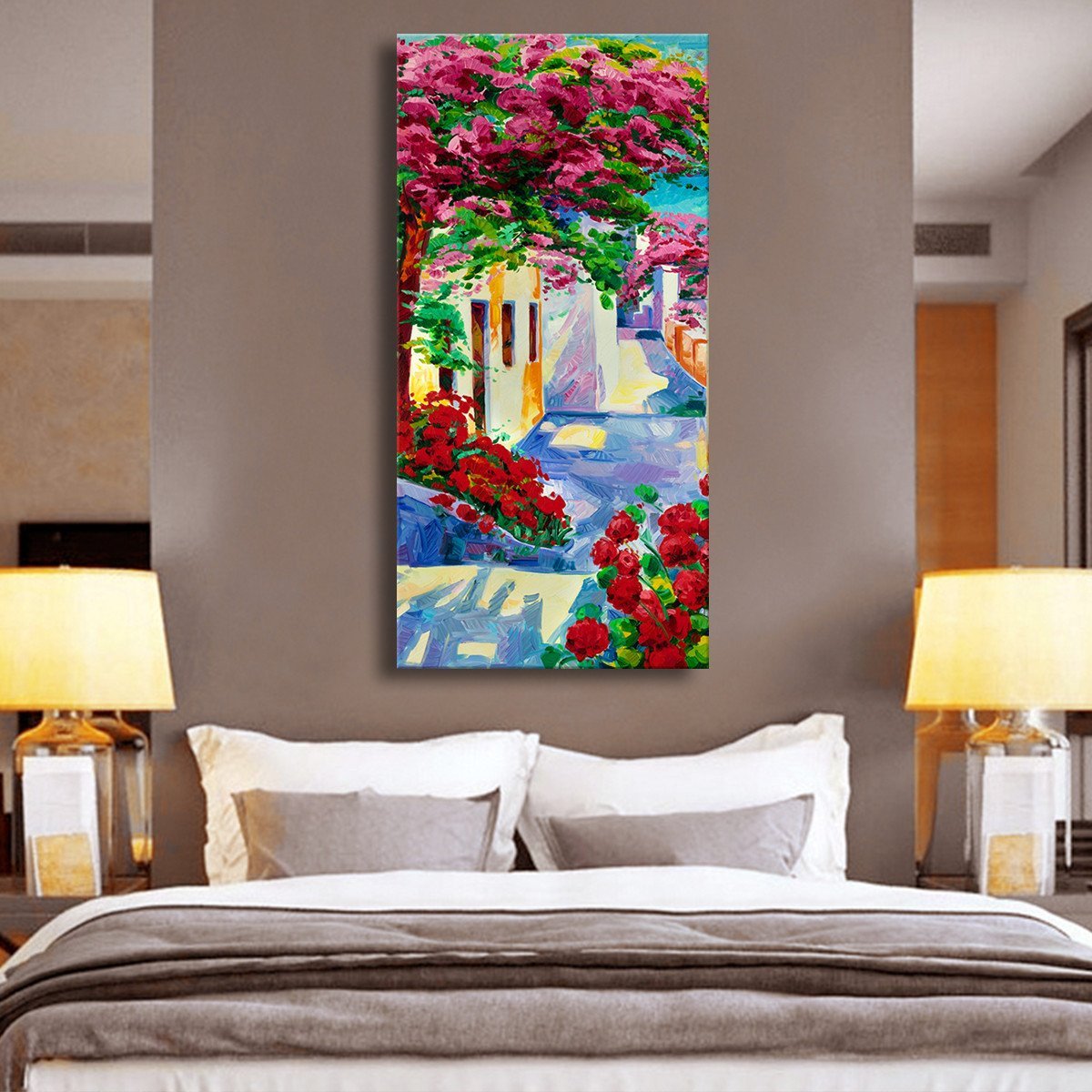 Santorini Vacation Multi Panel Canvas Wall Art
