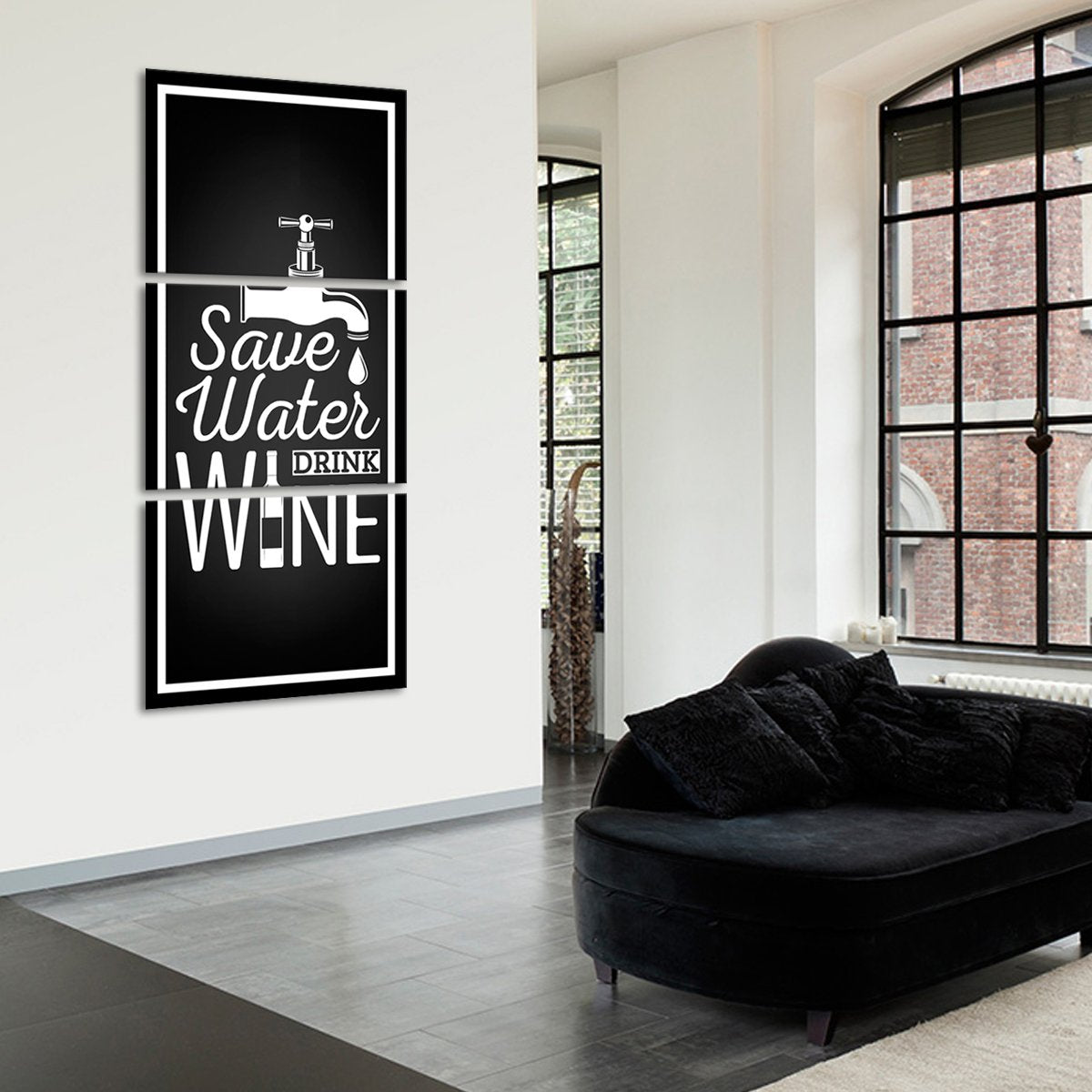 Save Water Drink Wine Multi Panel Canvas Wall Art