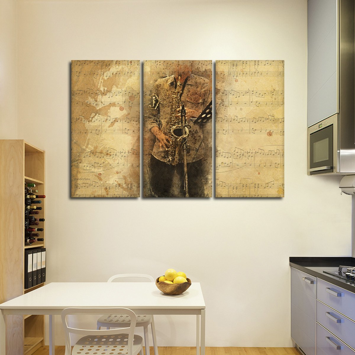 Saxophone Tunes Multi Panel Canvas Wall Art