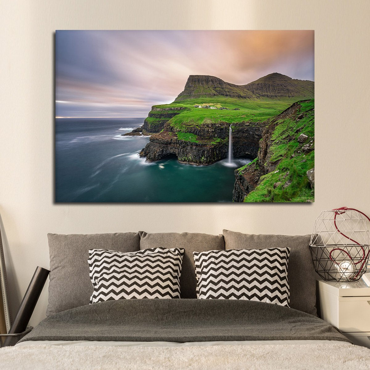Scandinavian Waterfall Multi Panel Canvas Wall Art