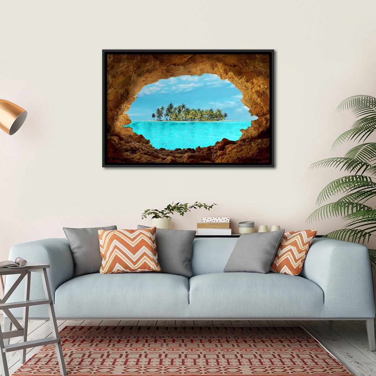 Secret Island Multi Panel Canvas Wall Art