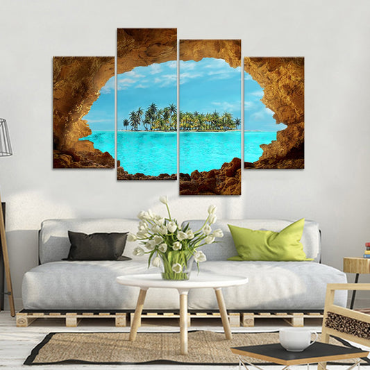 Secret Island Multi Panel Canvas Wall Art