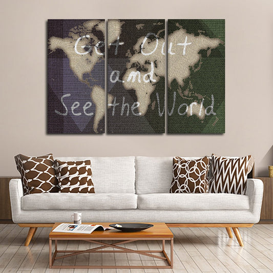 See The World Multi Panel Canvas Wall Art