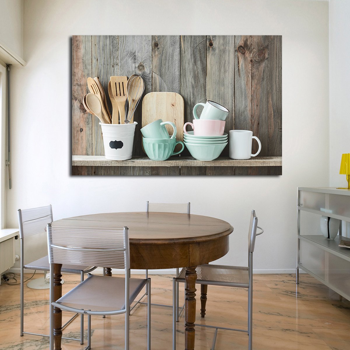 Shabby Chic Kitchen Multi Panel Canvas Wall Art