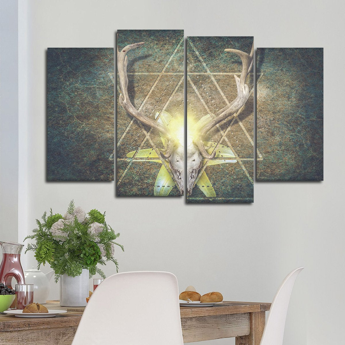 Sharp Horned Deer Multi Panel Canvas Wall Art