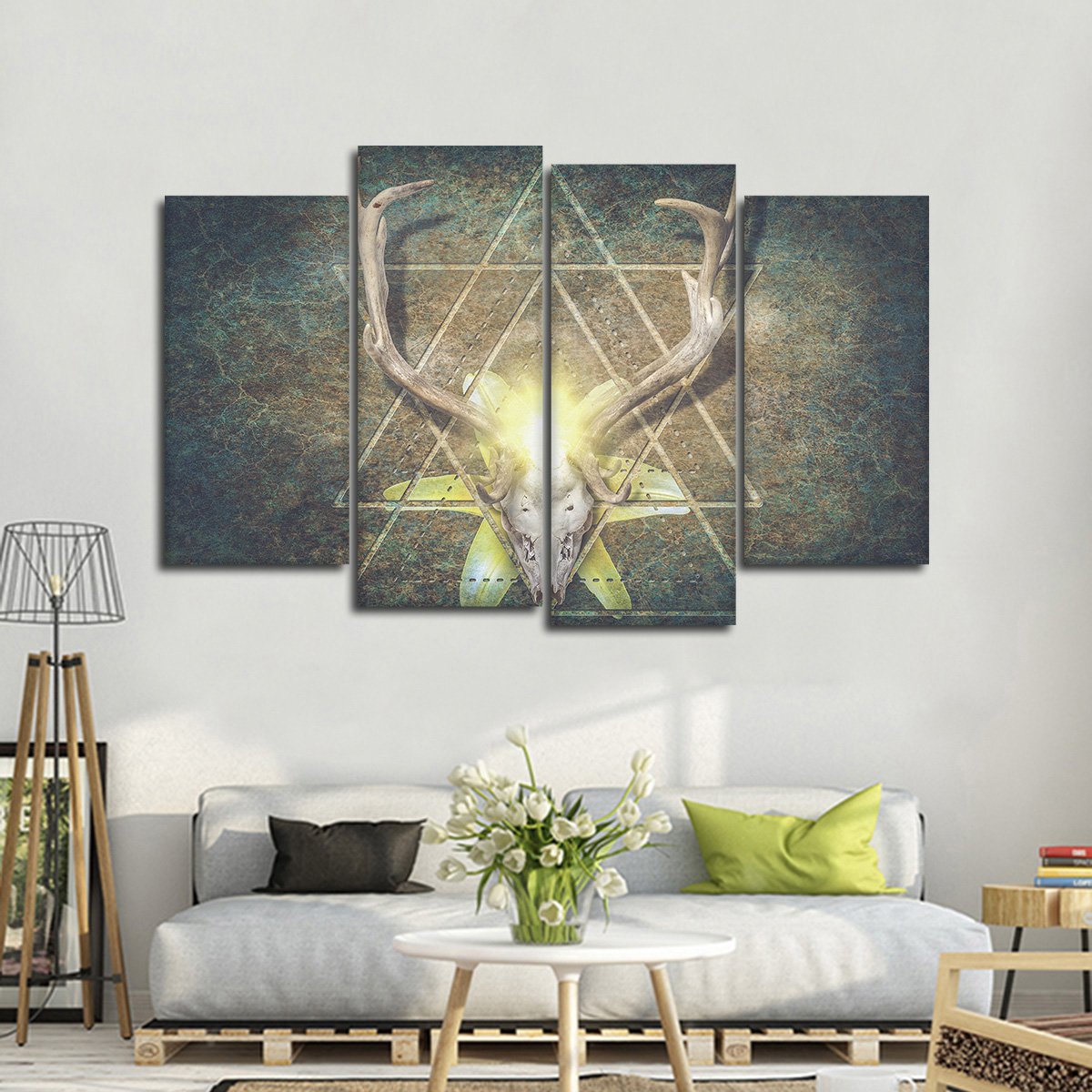 Sharp Horned Deer Multi Panel Canvas Wall Art