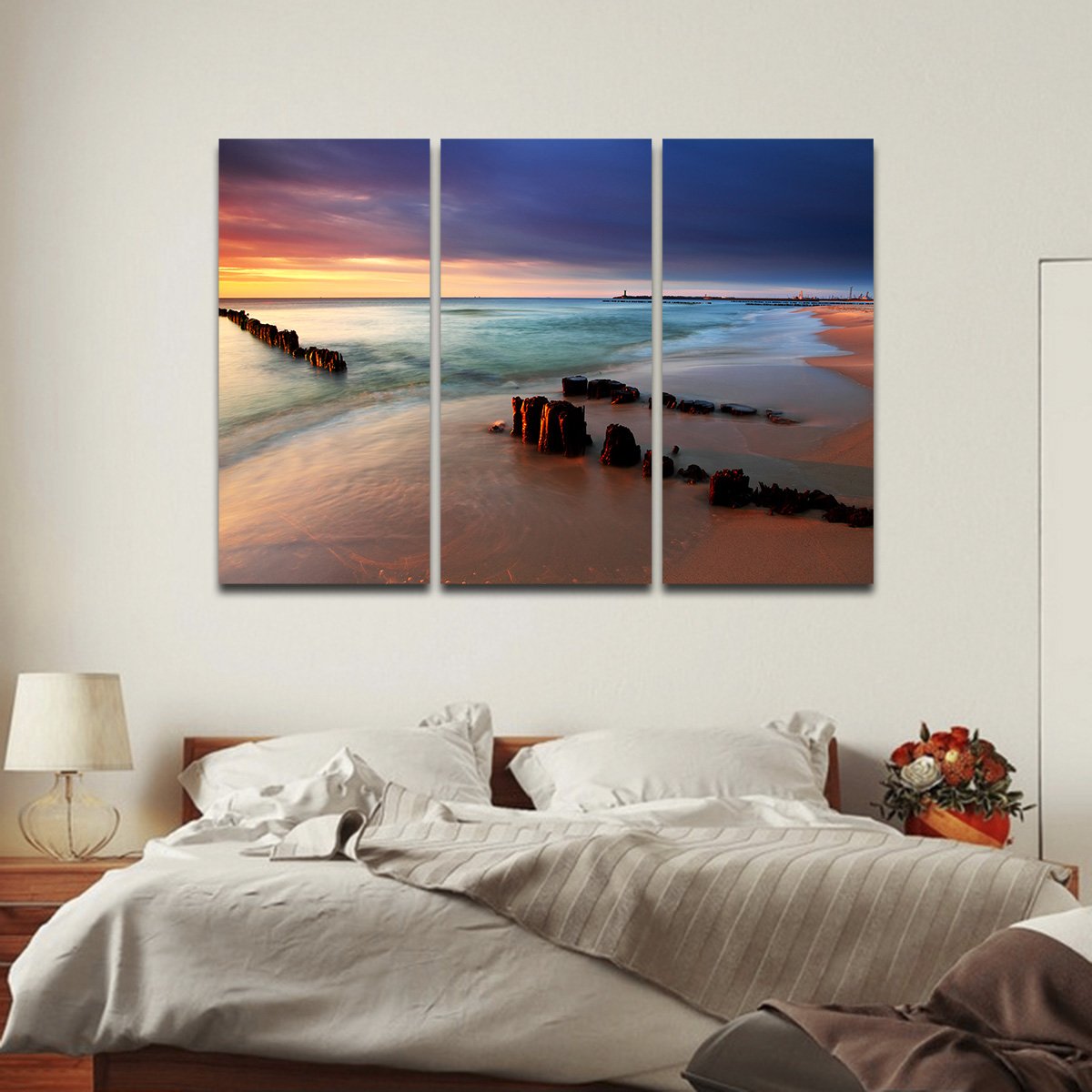 Short Sands Beach Multi Panel Canvas Wall Art