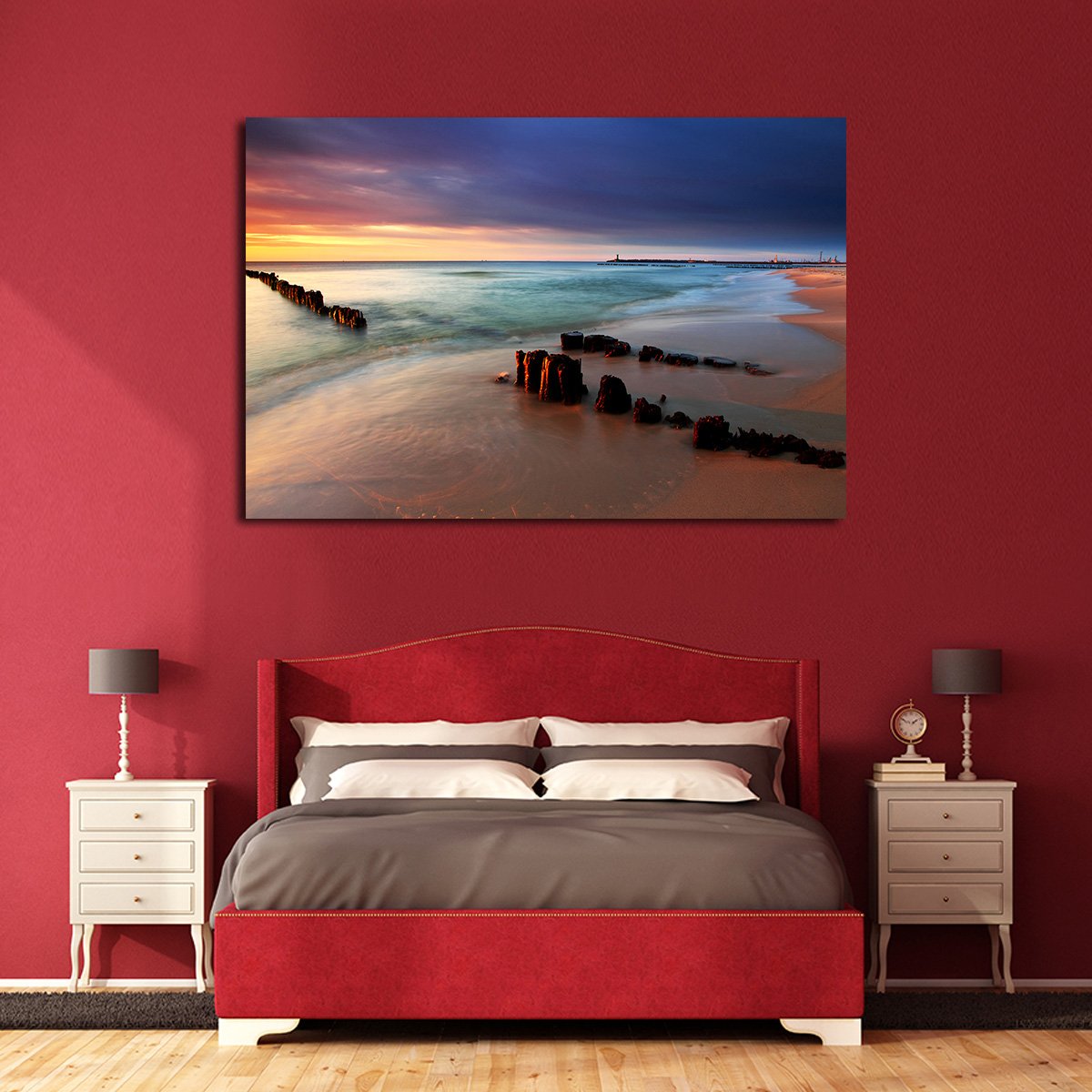 Short Sands Beach Multi Panel Canvas Wall Art
