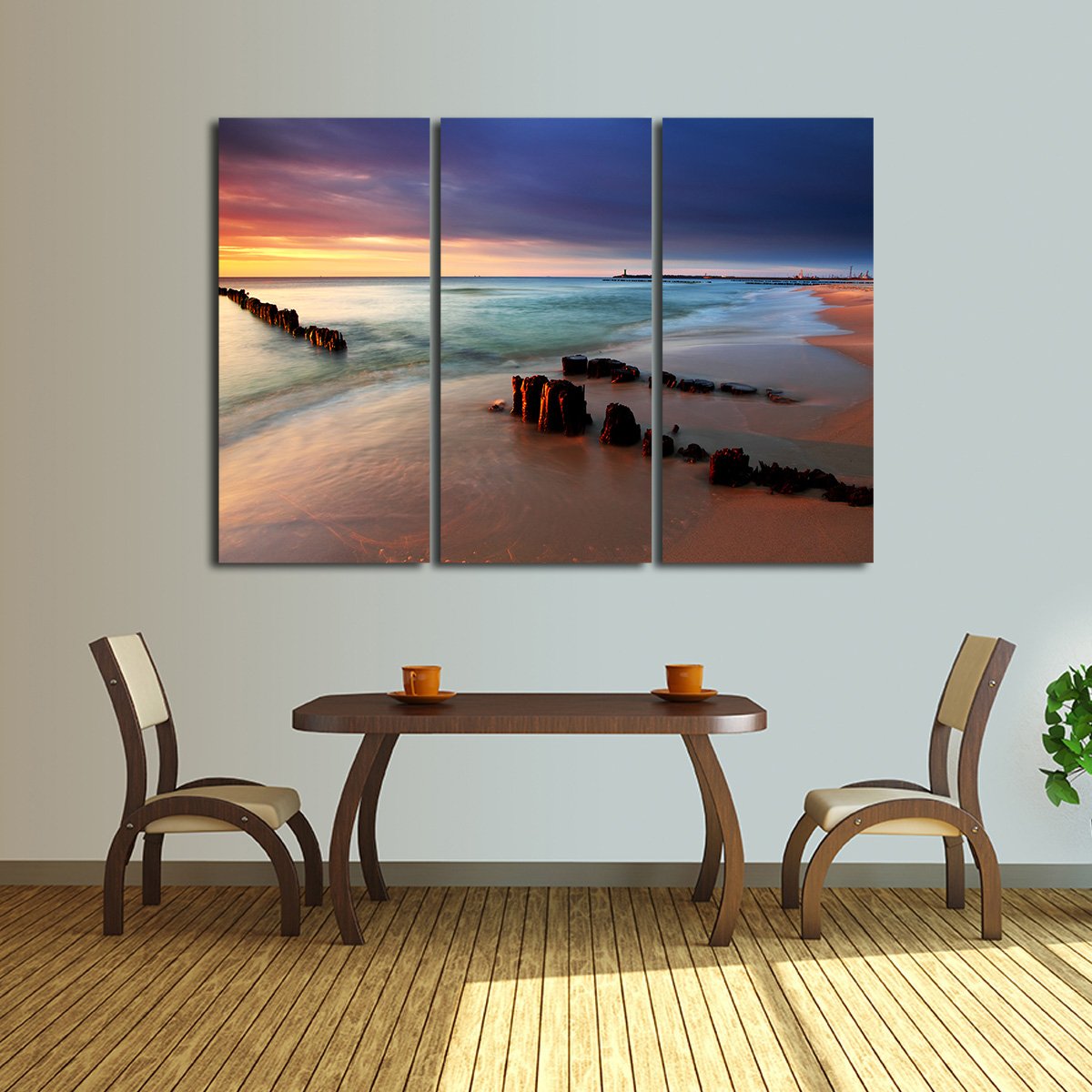 Short Sands Beach Multi Panel Canvas Wall Art
