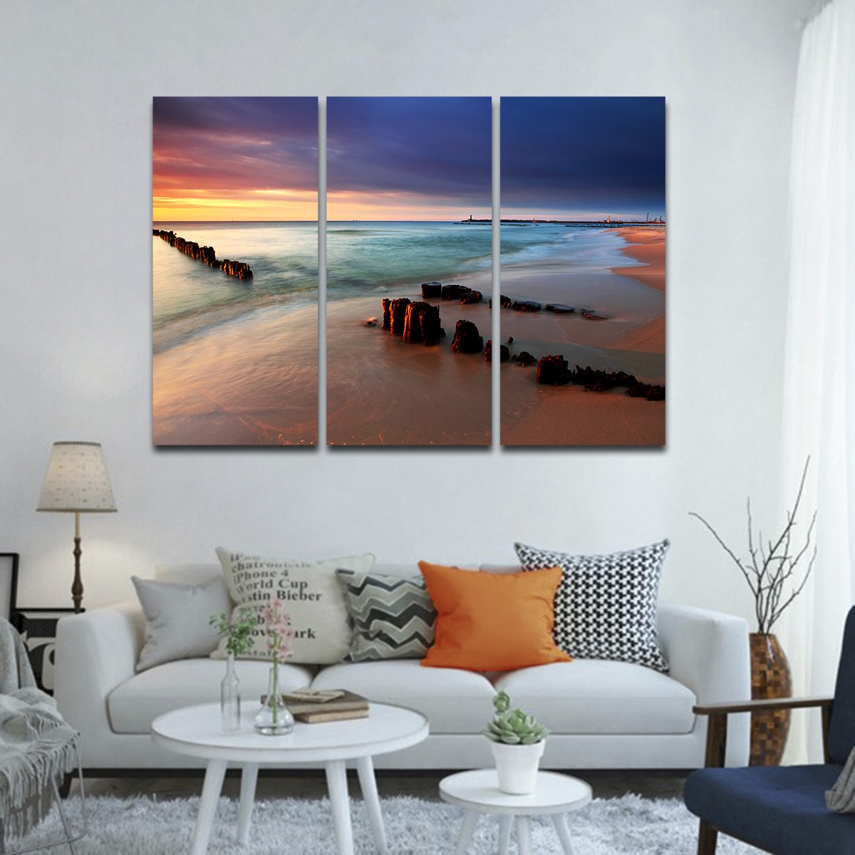 Short Sands Beach Multi Panel Canvas Wall Art