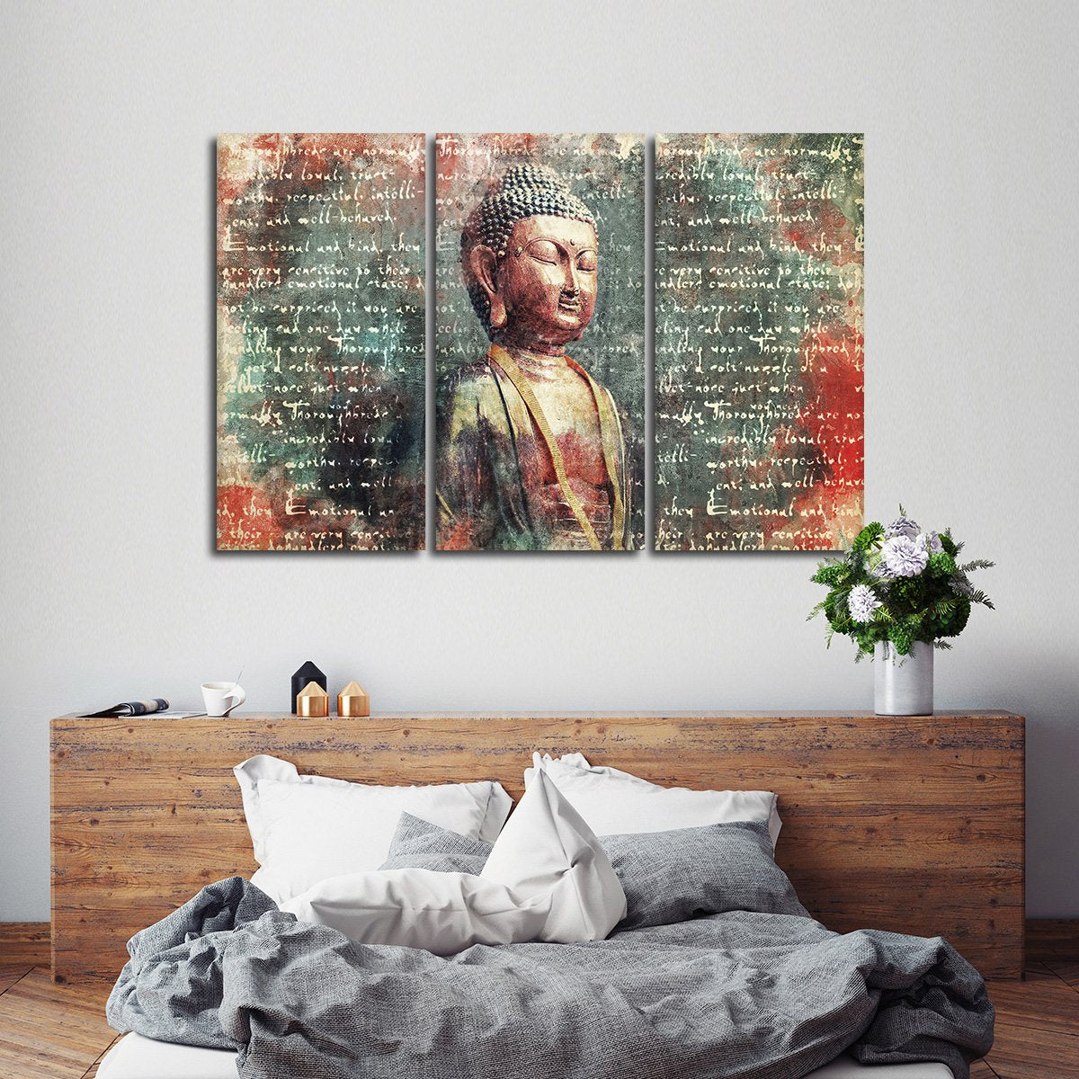 Silence of Buddha Multi Panel Canvas Wall Art