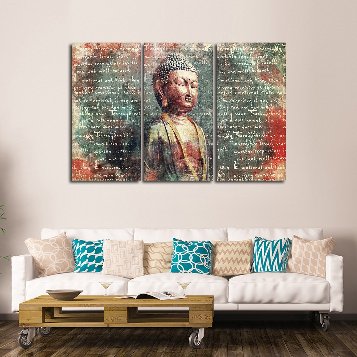 Silence of Buddha Multi Panel Canvas Wall Art