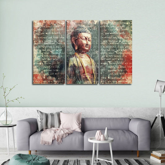 Silence of Buddha Multi Panel Canvas Wall Art