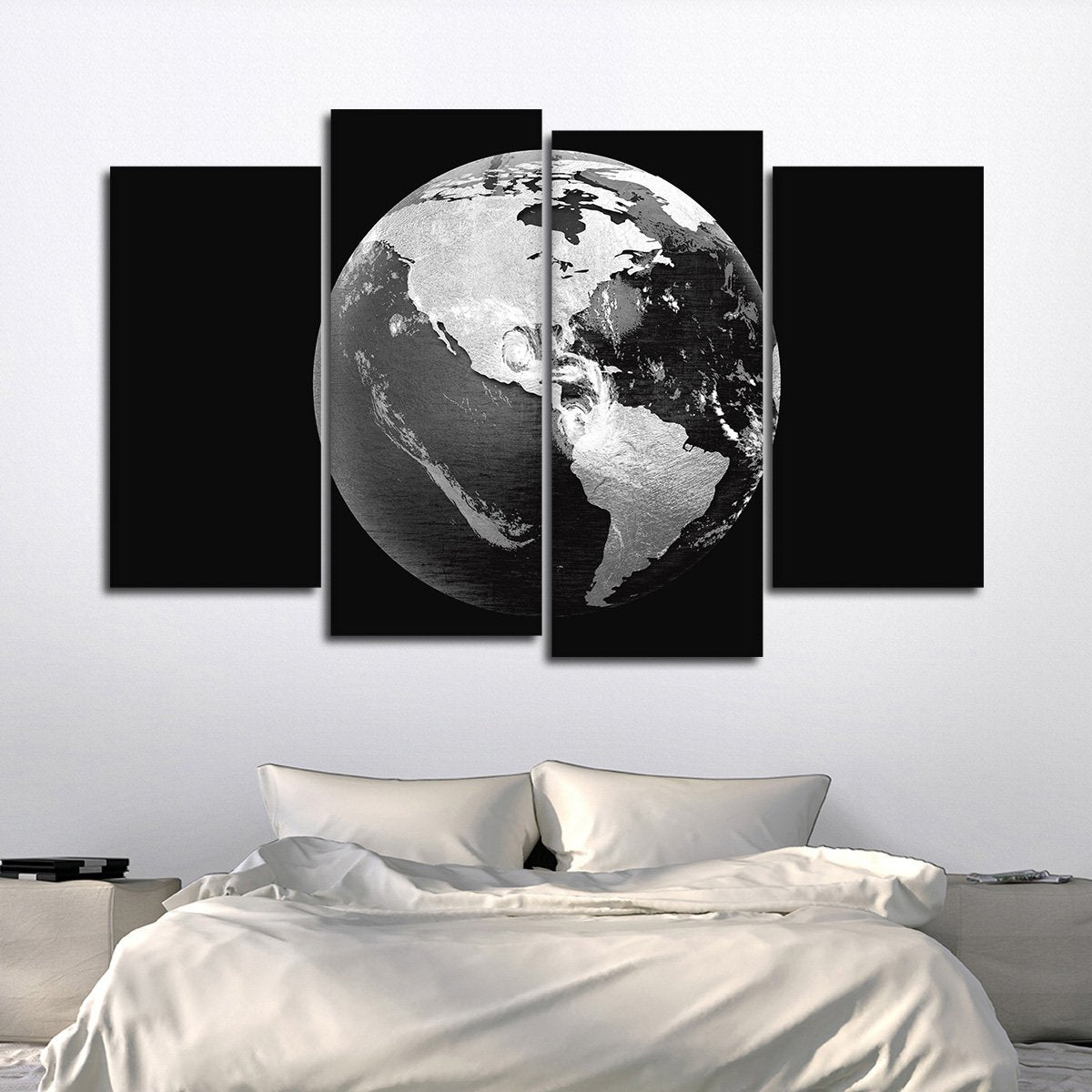 Silver Globe Multi Panel Canvas Wall Art