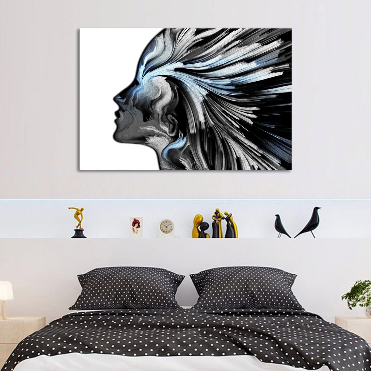 Silver Profile Colors Multi Panel Canvas Wall Art