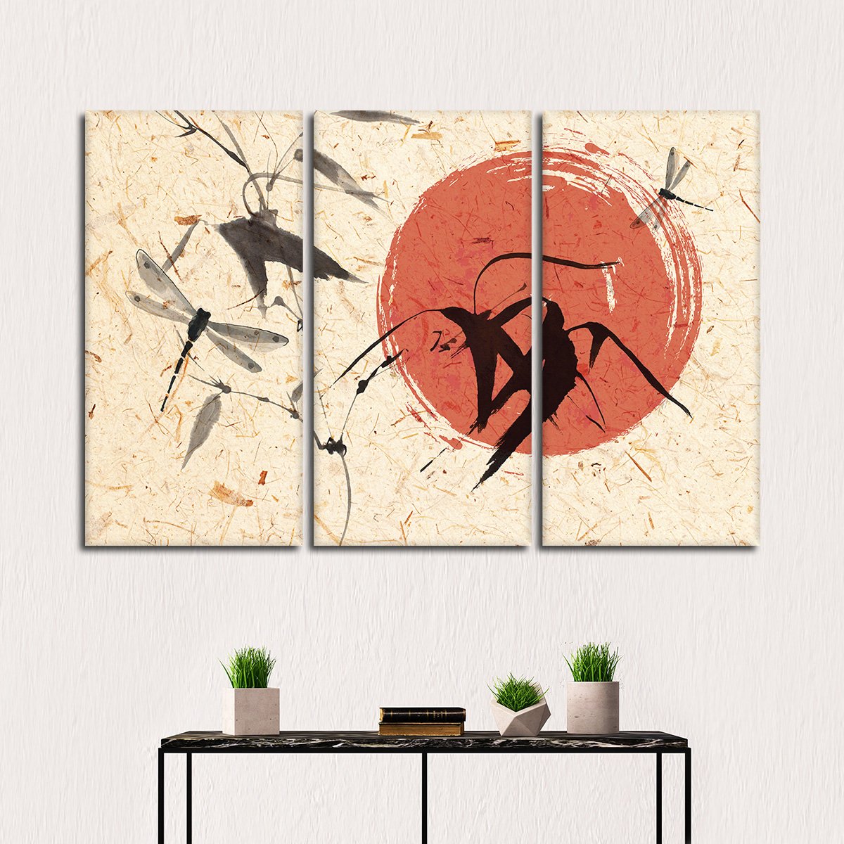 Simple Dragonfly Multi Panel Canvas Wall Art