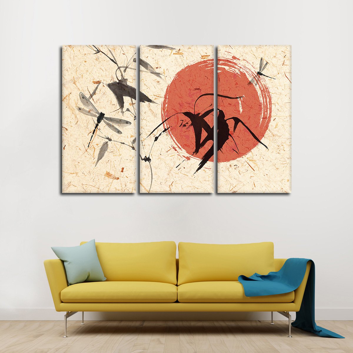 Simple Dragonfly Multi Panel Canvas Wall Art