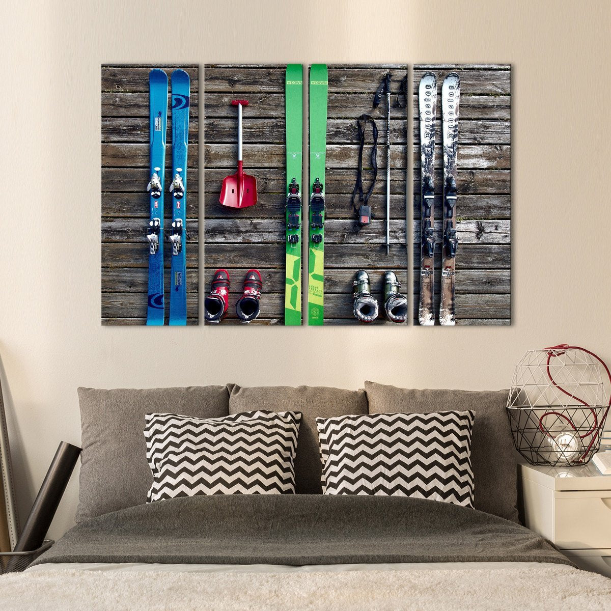 Ski Gear Multi Panel Canvas Wall Art