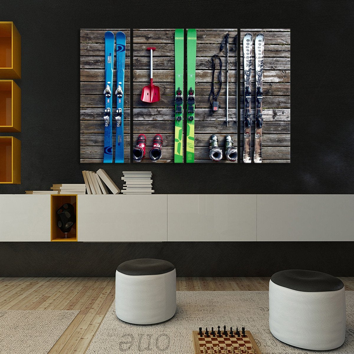 Ski Gear Multi Panel Canvas Wall Art