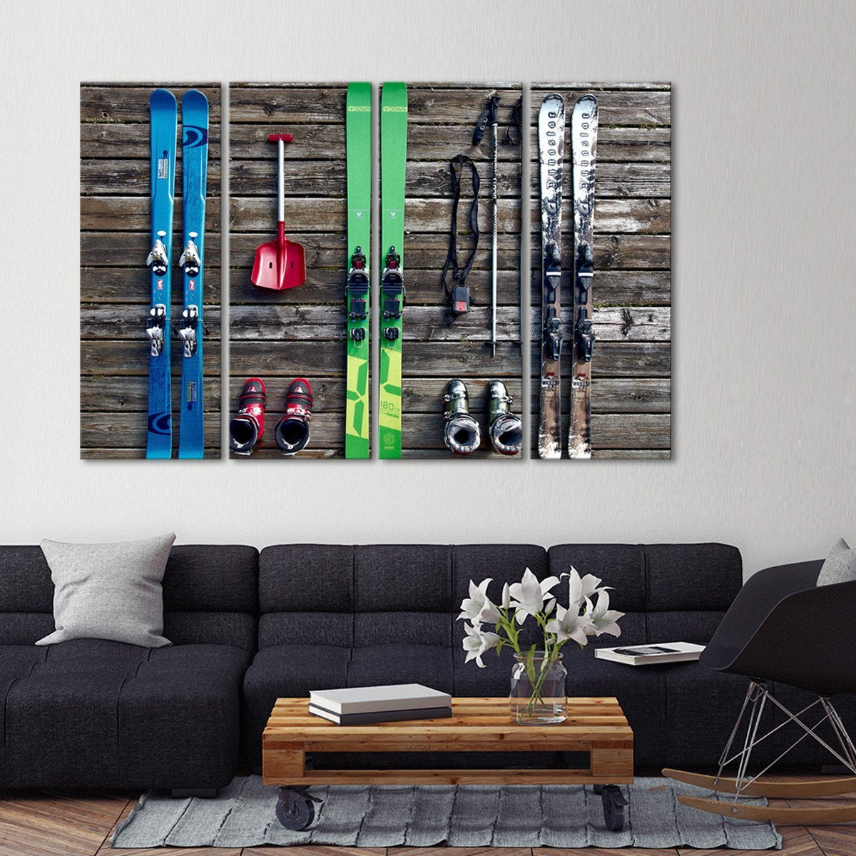 Ski Gear Multi Panel Canvas Wall Art