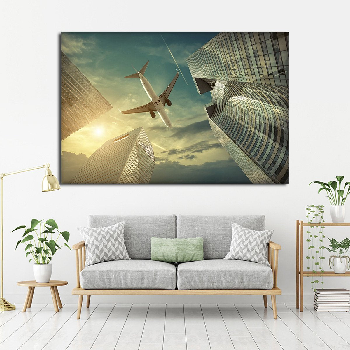 Skyscraper Flight Multi Panel Canvas Wall Art