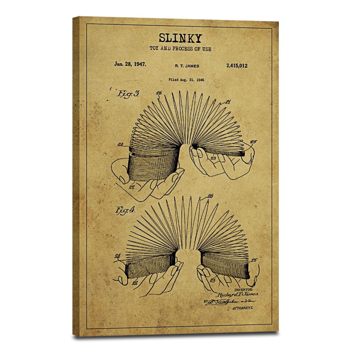 Slinky Patent Canvas Wall Art