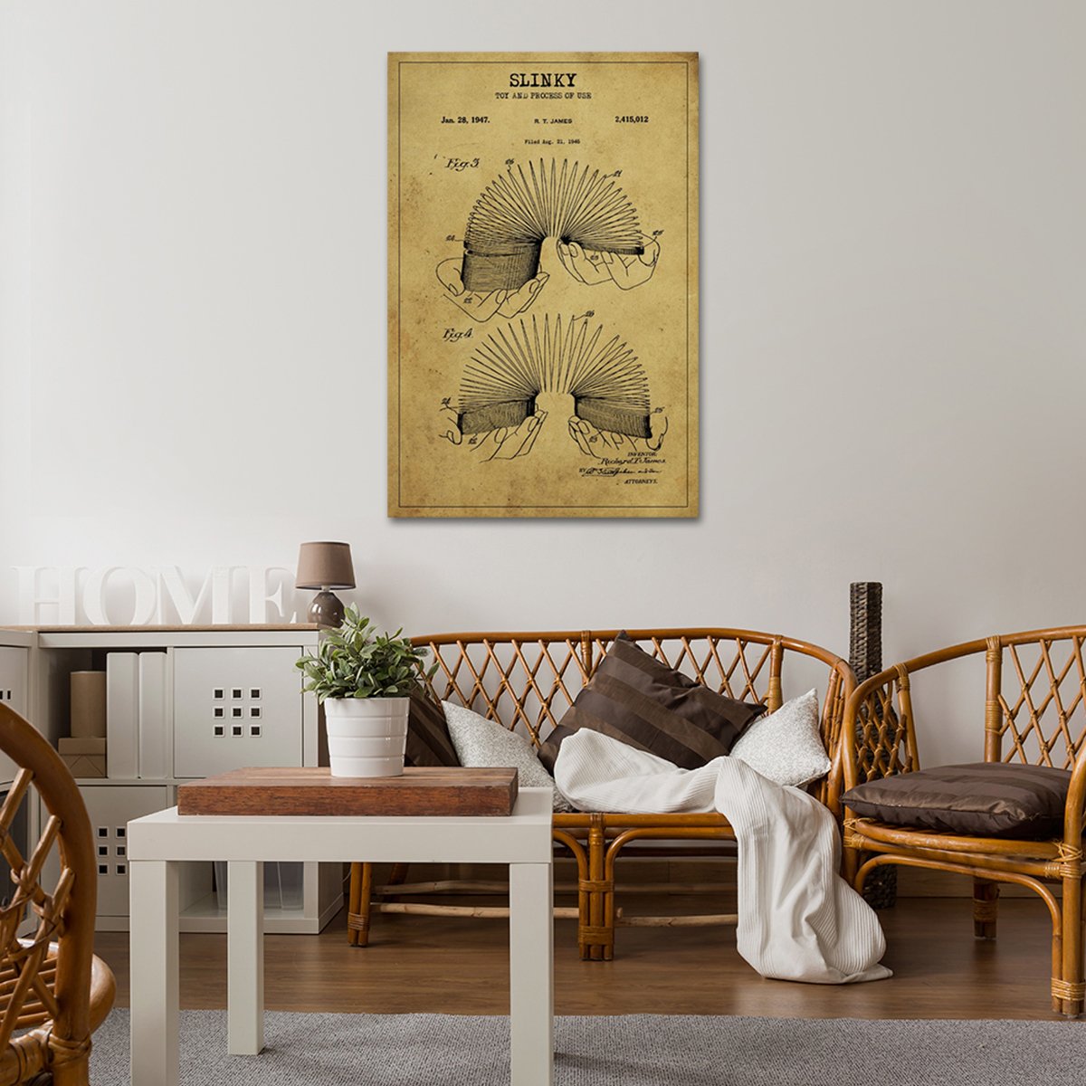 Slinky Patent Canvas Wall Art