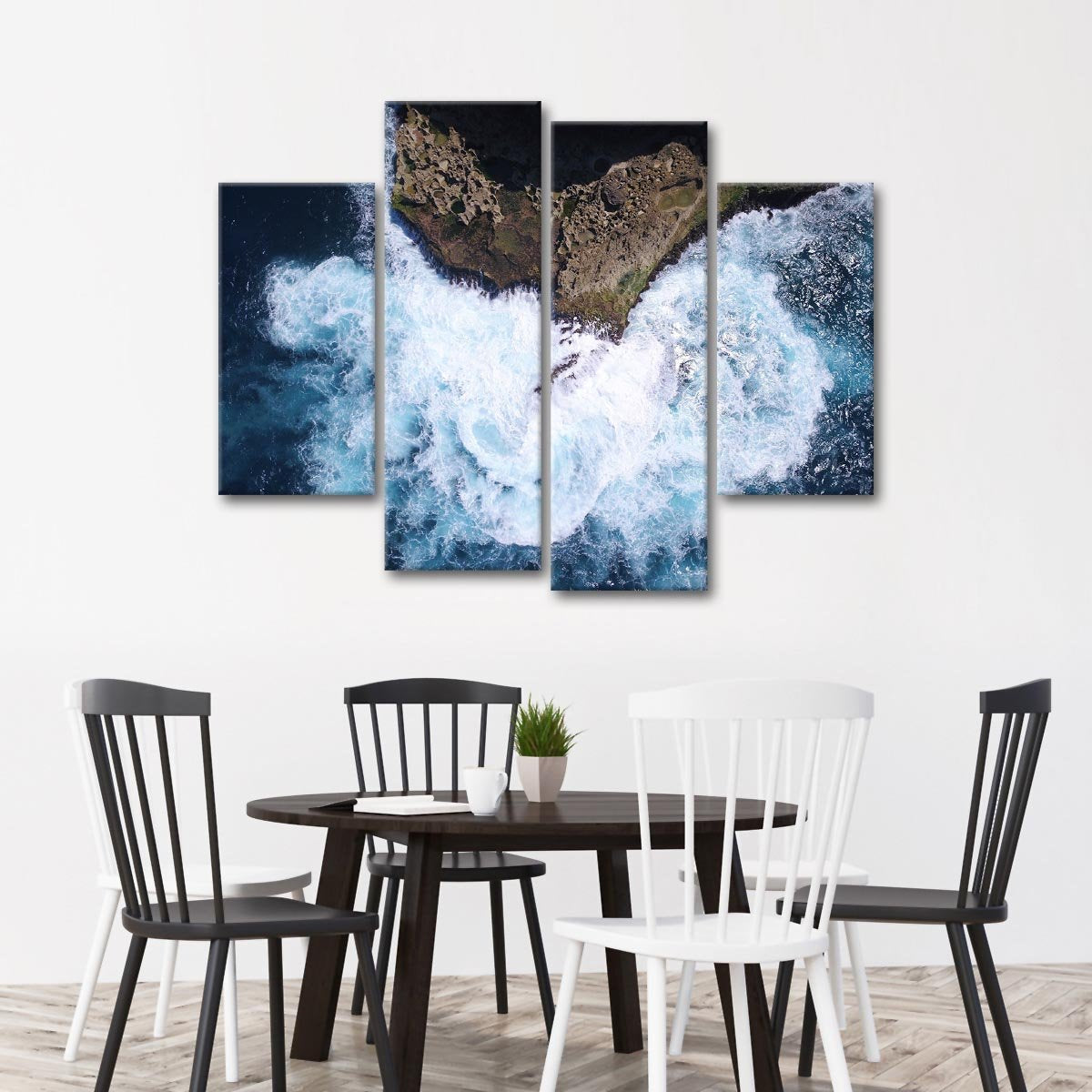 Smashing High Waves Multi Panel Canvas Wall Art