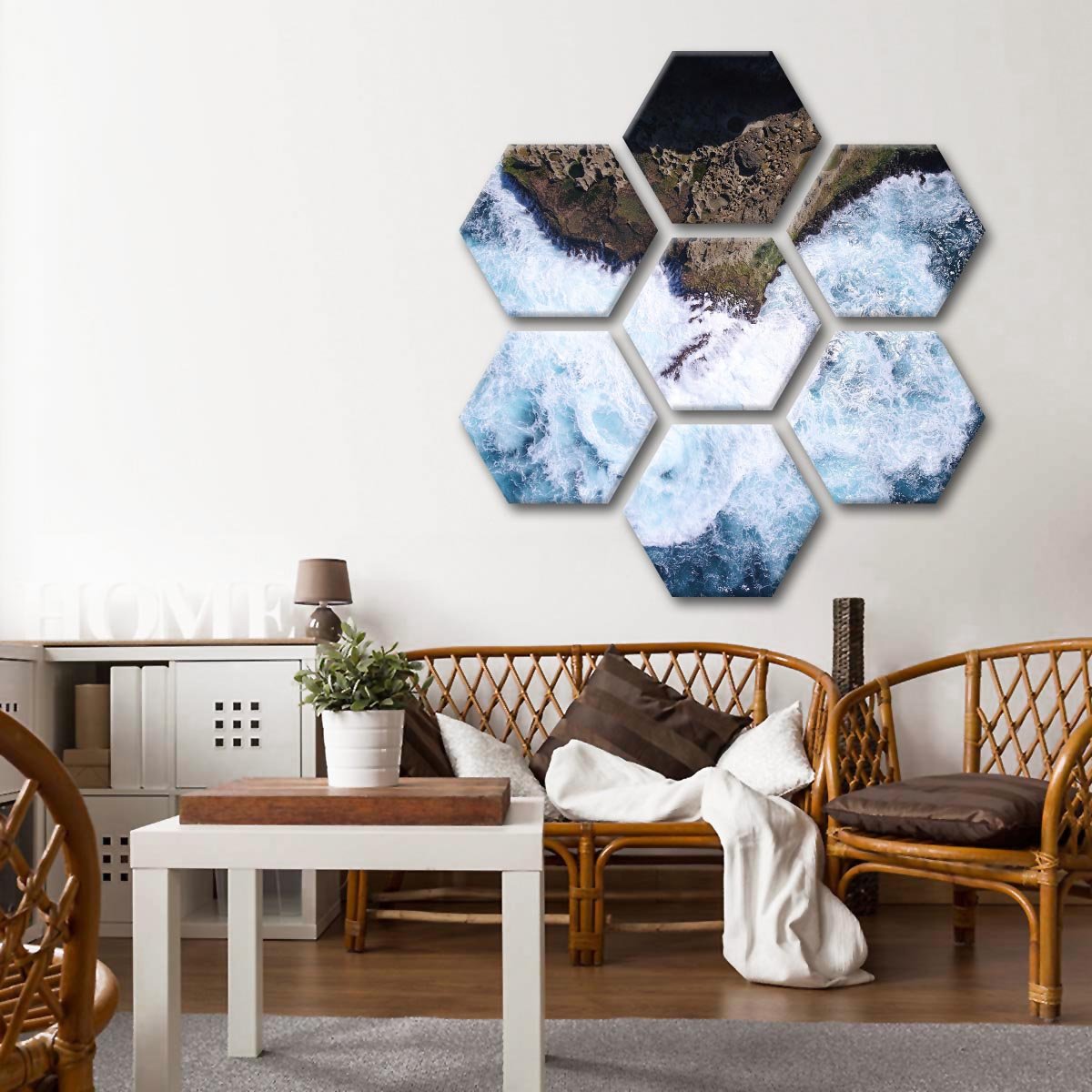 Smashing High Waves Multi Panel Canvas Wall Art