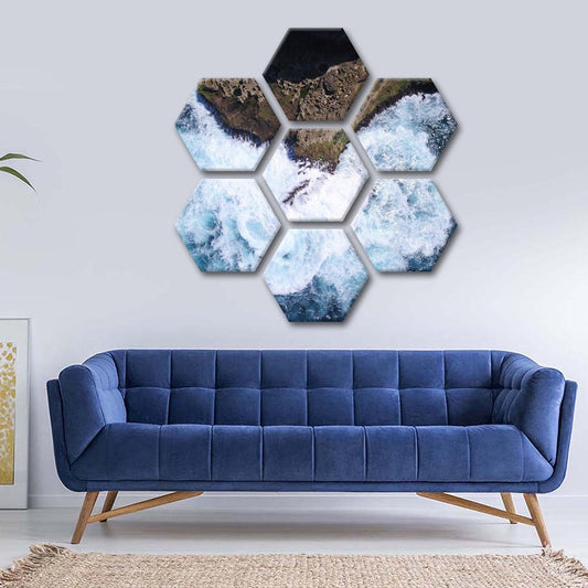 Smashing High Waves Multi Panel Canvas Wall Art
