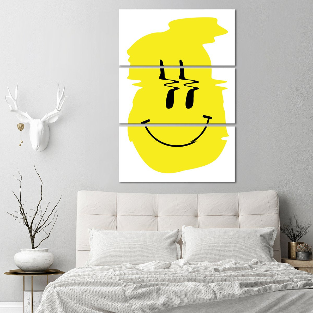 Smile Glitch Multi Panel Canvas Wall Art