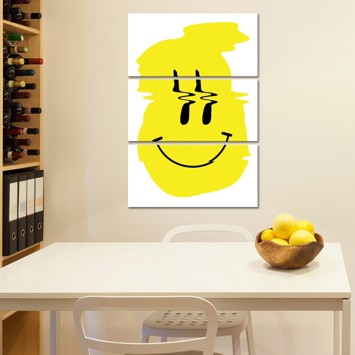 Smile Glitch Multi Panel Canvas Wall Art