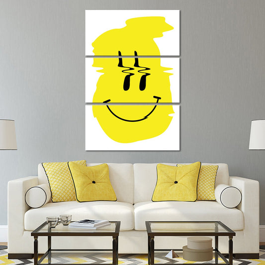 Smile Glitch Multi Panel Canvas Wall Art