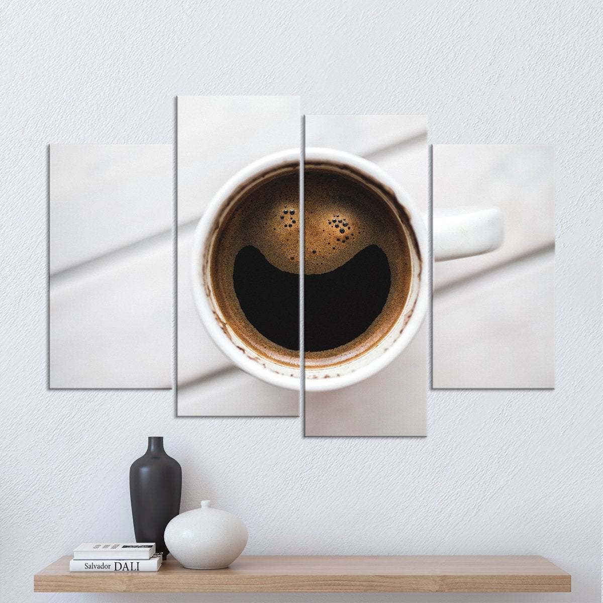 Smiley Coffee Multi Panel Canvas Wall Art