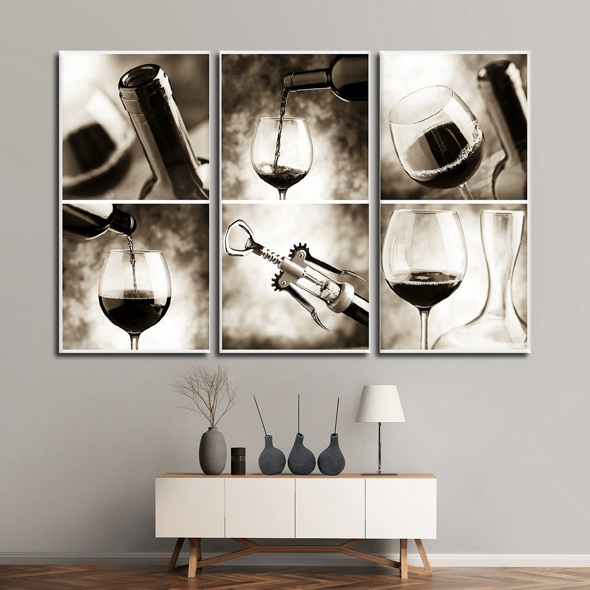 Sommelier Multi Panel Canvas Wall Art