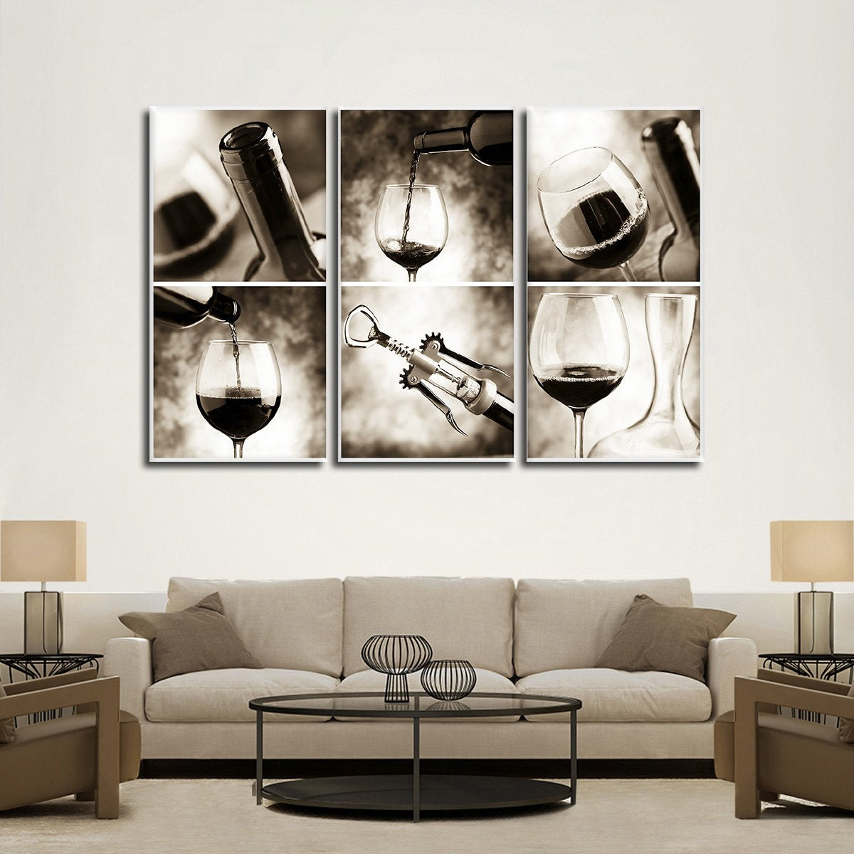 Sommelier Multi Panel Canvas Wall Art