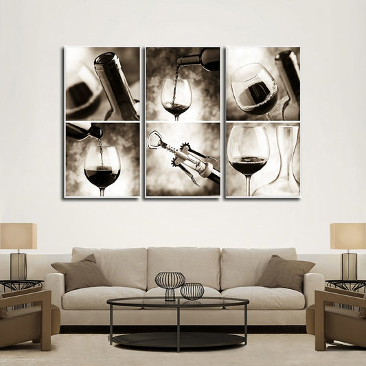 Sommelier Multi Panel Canvas Wall Art