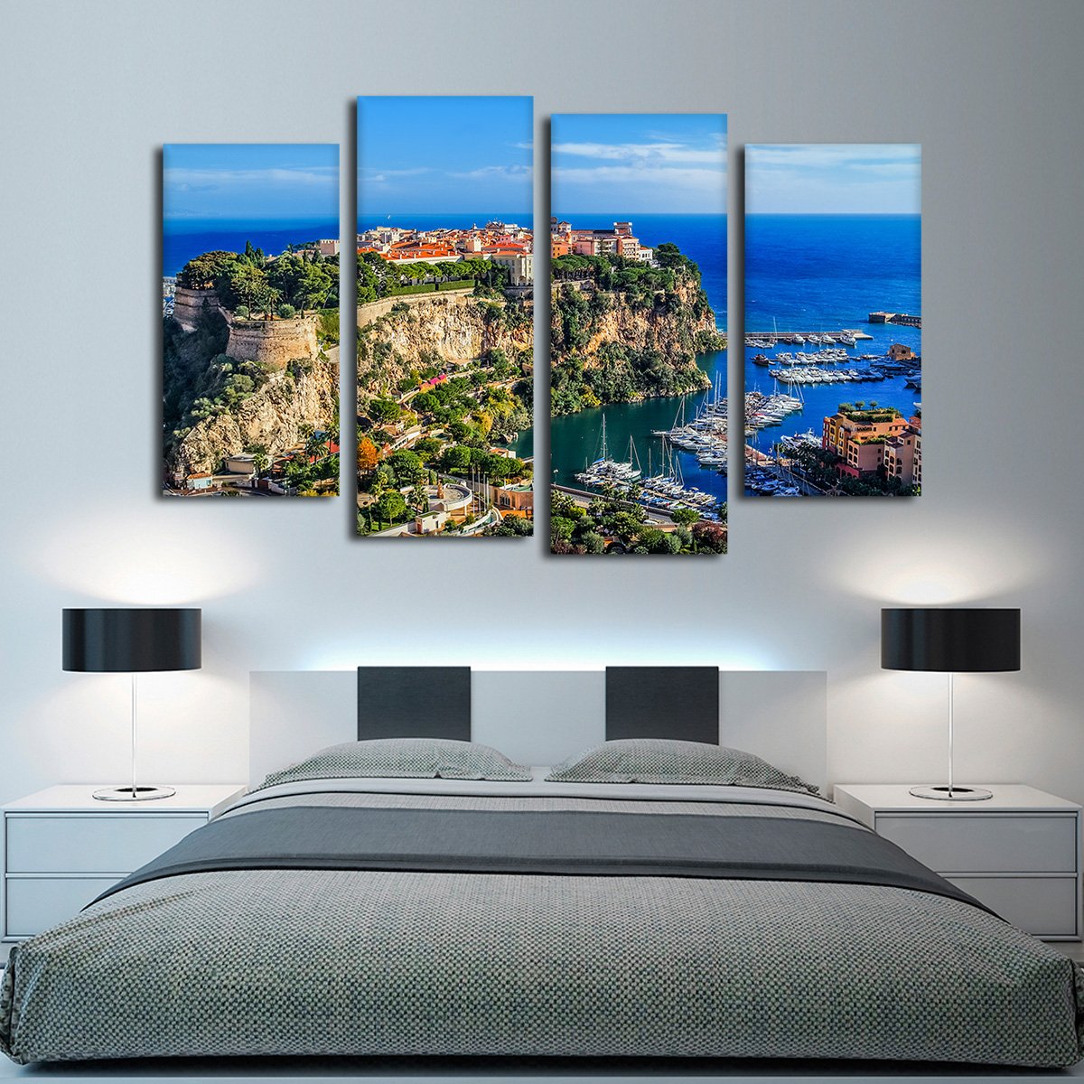 South Of France Multi Panel Canvas Wall Art