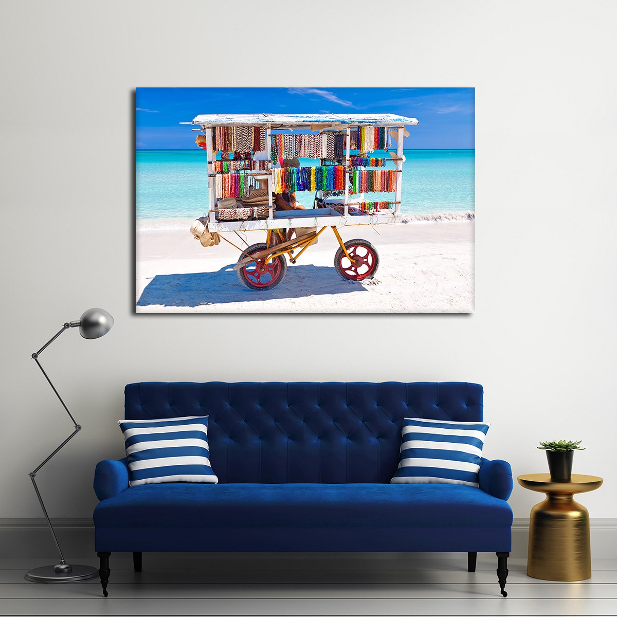Souvenirs On The Beach Multi Panel Canvas Wall Art