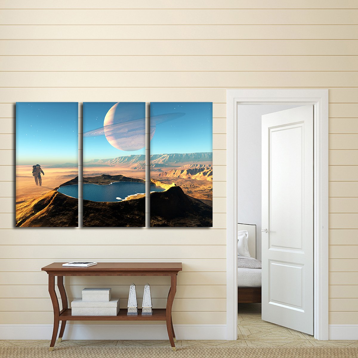 Space Crater Multi Panel Canvas Wall Art