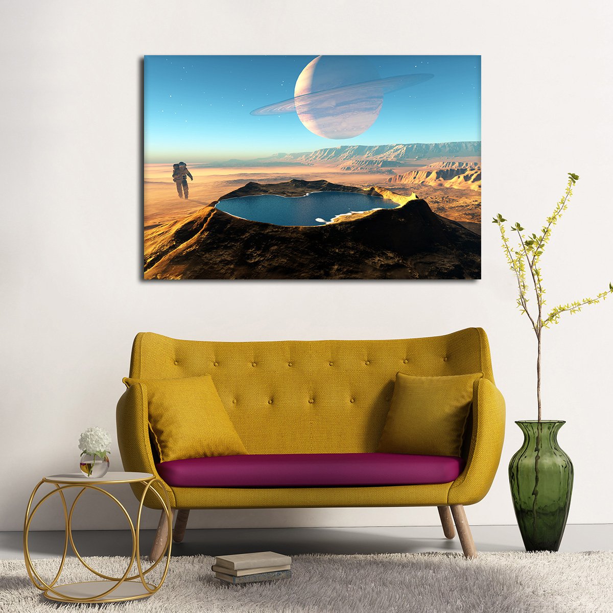 Space Crater Multi Panel Canvas Wall Art