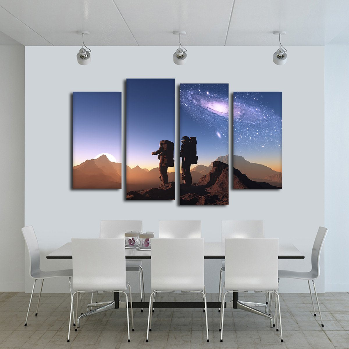 Space Exploration Multi Panel Canvas Wall Art