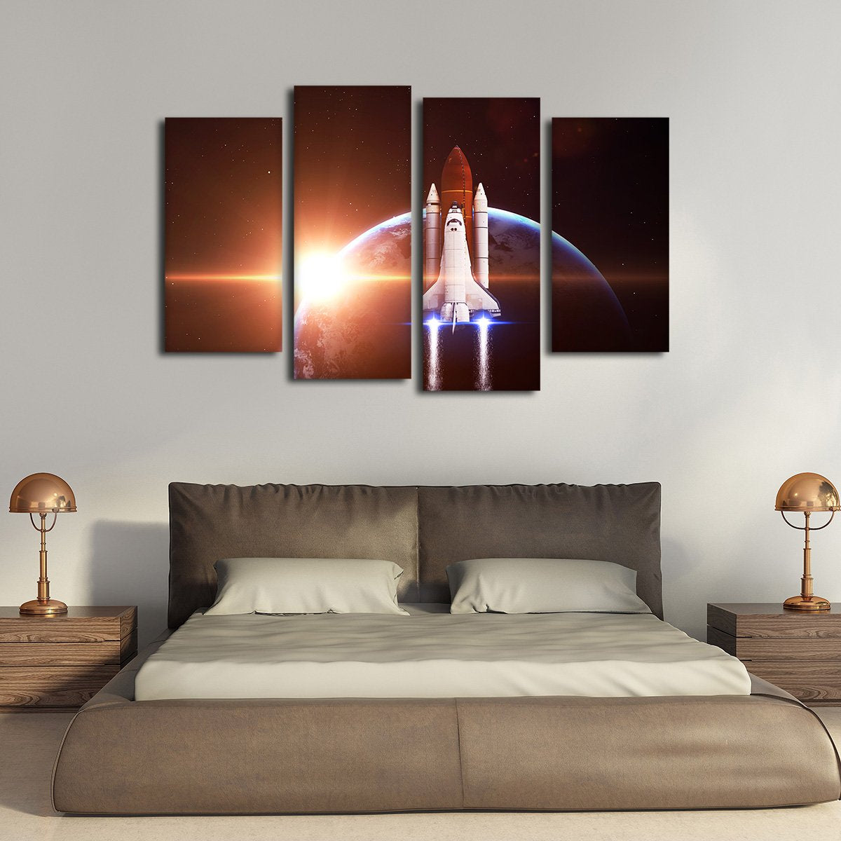 Space Odyssey Multi Panel Canvas Wall Art